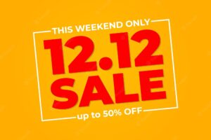 Only this weekend 12.12 sale banner design.
