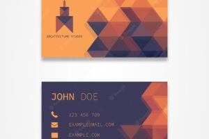 Orange business card template