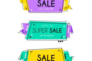 Origami sale banner collection