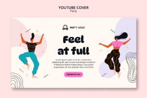 Party and fun youtube cover template