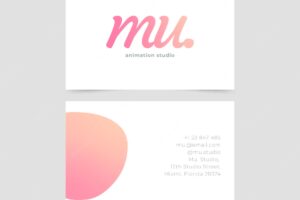 Pastel gradient business card template