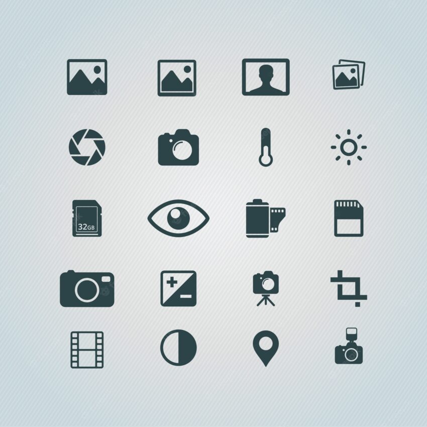 Photography icons free
