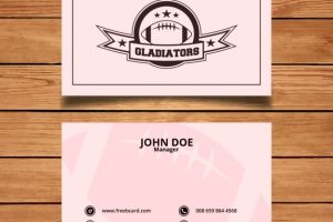Pink corporate sports card