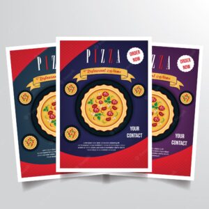 Pizza flyer template vector