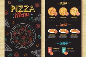 Pizza menu template
