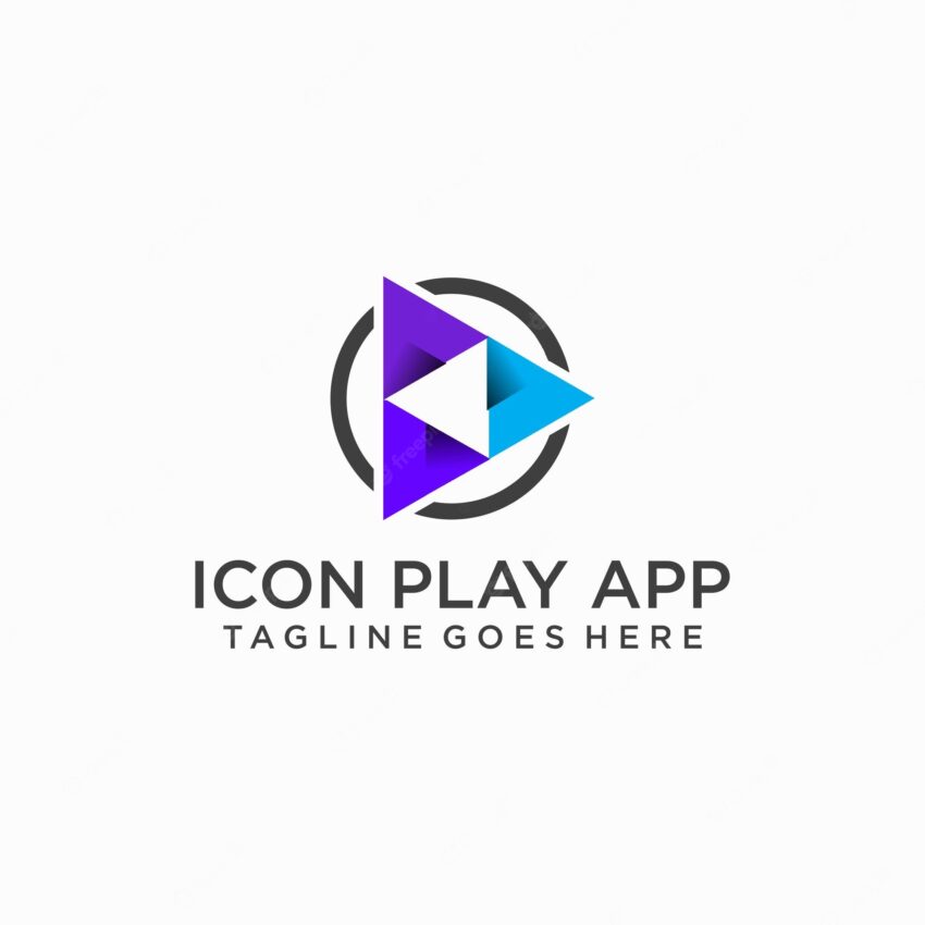 Play colorful colorful gradient logo for app icon logo