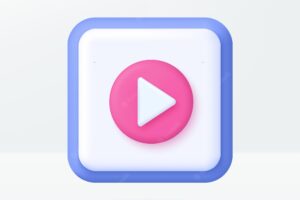 Play icon symbols music button play video or audio streaming multimedia concept 3d vector isolated illustration design cartoon pastel minimal style you can used for design ux ui print ad
