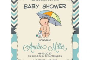 Pretty invitation for baby shower
