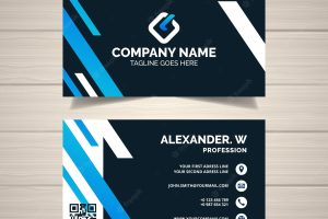 Professional business card template with elegance