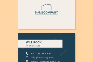 Professional minimalist inspector business card