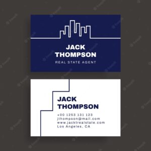 Professional simple real estate business card