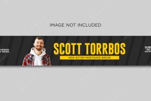 Professional youtube banner cover premium psd template
