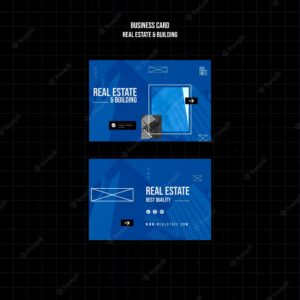 Real estate project business card template