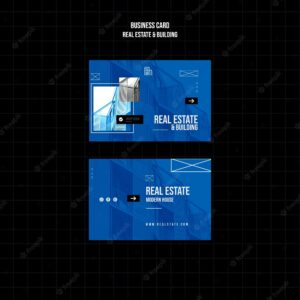 Real estate project business card template