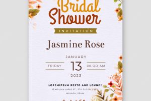 Realistic bridal shower invitation