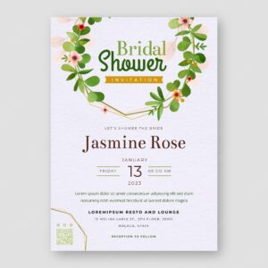 Realistic bridal shower invitation