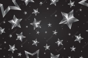 Realistic silver stars pattern design