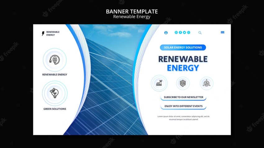 Renewable energy banner template