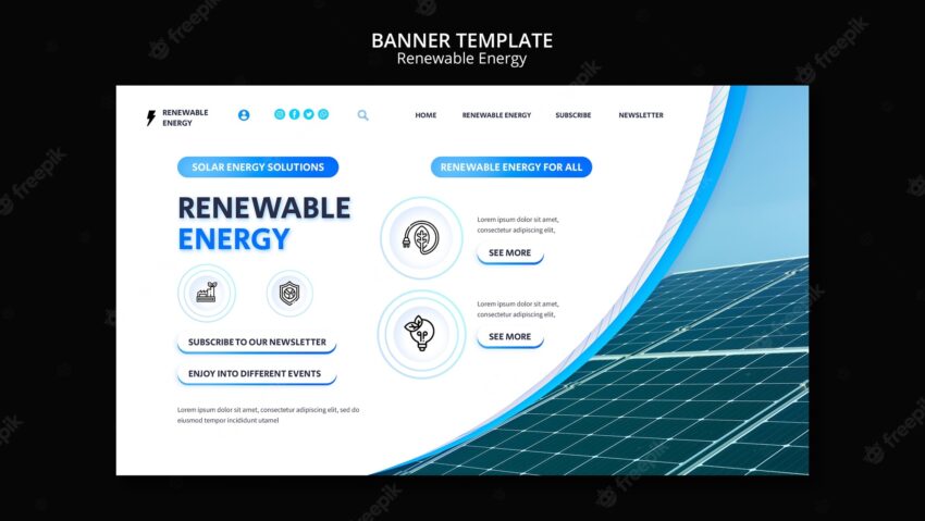 Renewable energy banner template