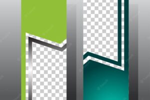 Roll up banner template design green color scheme for presentation or promotion with space image vector illustration