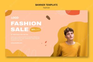 Sale male fashion banner template