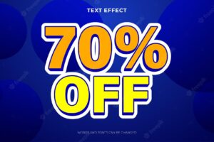 Sale text effect, editable text effect