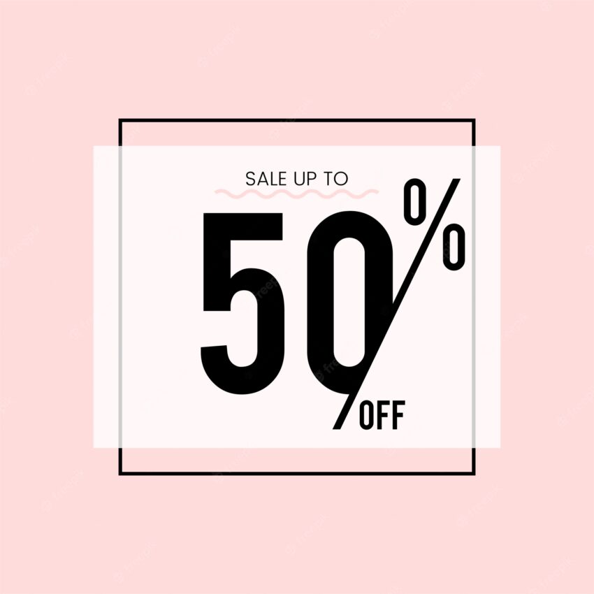 Sale up to 50% off vector