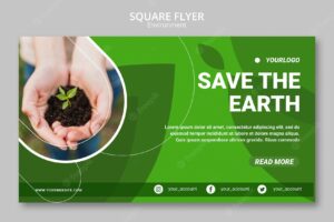 Save the earth environment with hands holding plant in dirt