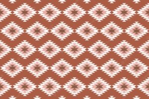 Seamless pattern with brown kilim or aztec design