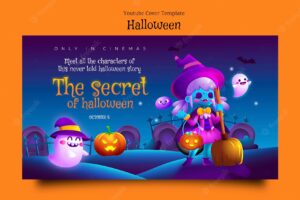 Secret halloween event youtube cover template