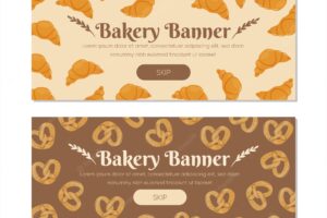 Set of bakery banners