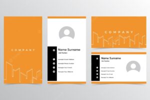Set of modern and professional business card design template