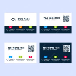 Simple modern colorful business card template