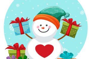 Snowman in christmas theme