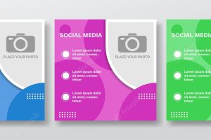 Social media design template, instagram posts