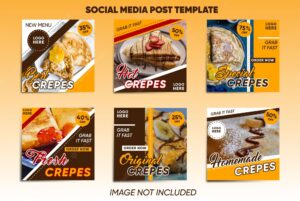 Social media post food template