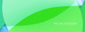 Soft green color elegant wave style banner design