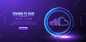 Sound cloud social media marketing background