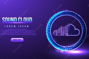 Sound cloud social media marketing background