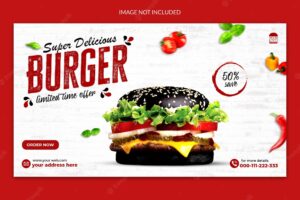 Special burger social media post web banner