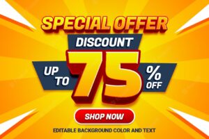 Special offer discount banner template promotion
