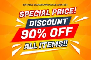 Special price discount banner template promotion