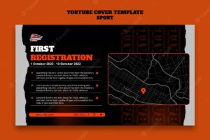 Sport and activity youtube cover template