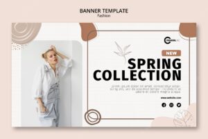 Spring collection banner template
