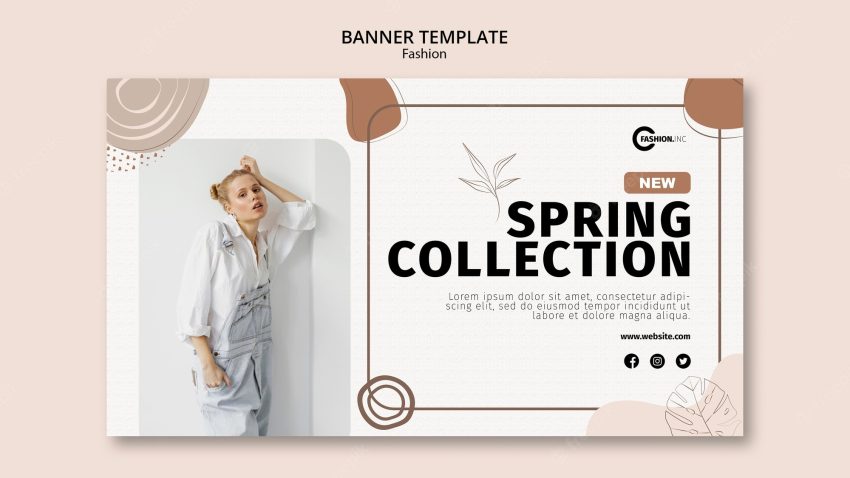Spring collection banner template