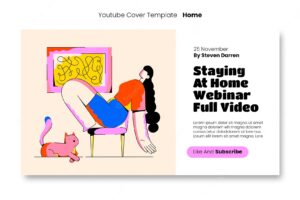 Staying at home youtube cover template