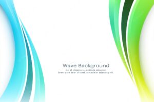 Stylish elegant colorful wave design modern background