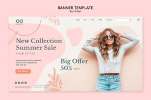 Summer collection banner template