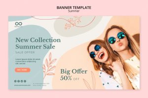 Summer collection sale banner style