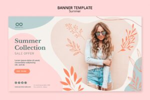 Summer collection sale banner template